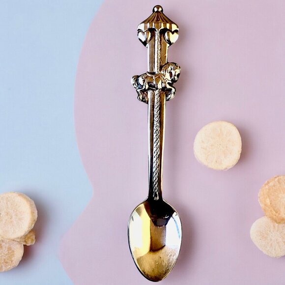 Lenox Feeding Spoon Baby Jewel Collection Carousel HORSE Silverplate - Picture 2 of 10